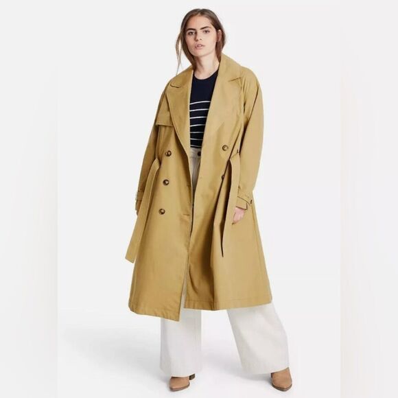 Nili Lotan x Target Collab Women's Tan Khaki Double Breasted Trench Coat Medium - Picture 1 of 10